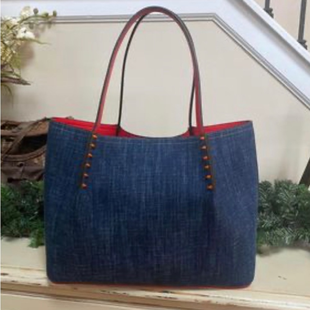 Large Christian Louboutin denim tote